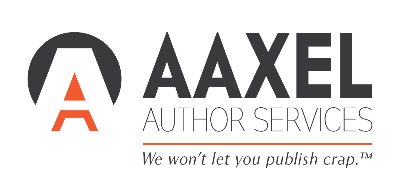 AAXEL AUTHOR SERVICES logo & tagline "we won't let you publish crap"